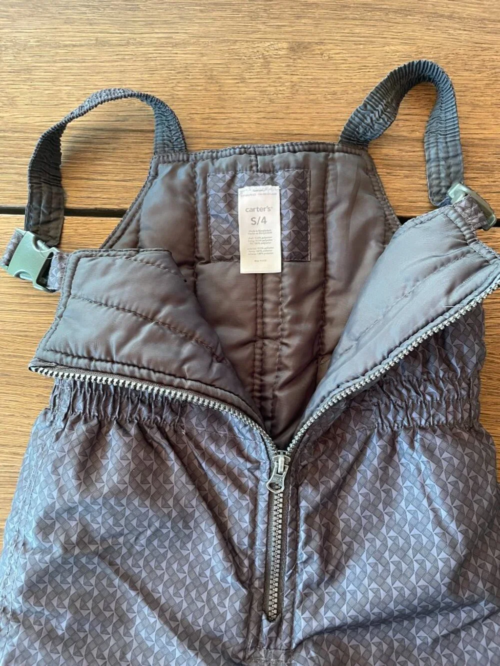 Carter’s Kids Black Gray Snow Pants Size 5 Small Winter Ski Pants